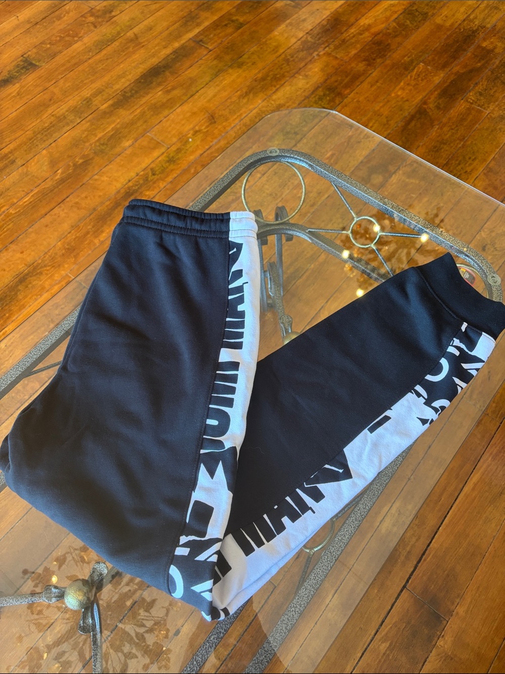 Jordan Black Sweatpants with White Graphic Side Panel